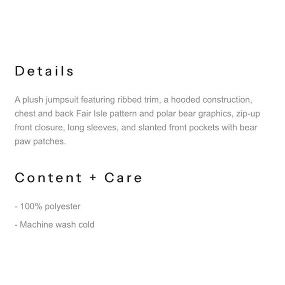 Derek heart Hooded Polar Bear women L Fair Isle Jumpsuit - White& navy winter - Picture 6 of 14